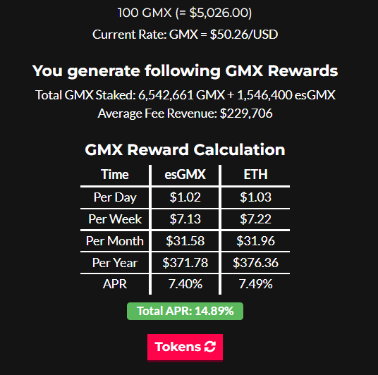 GMX Calculator